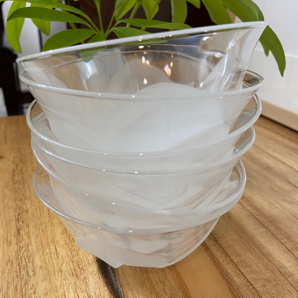 J G Durand crystal dessert bowls